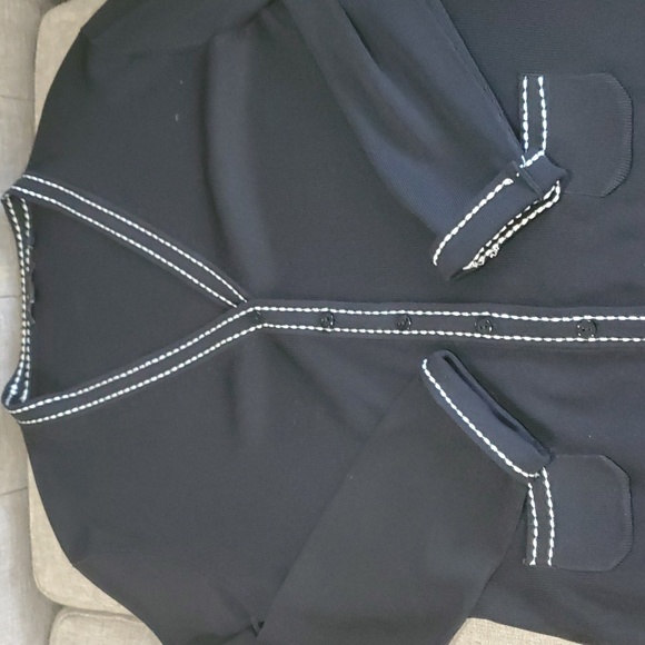 Bcbg woman's black buttondown cardigan sweater size L - Picture 9 of 11